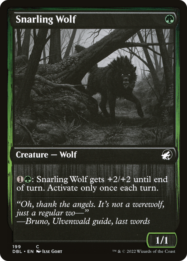 Magic: The Gathering - Snarling Wolf Foil - Innistrad: Double Feature