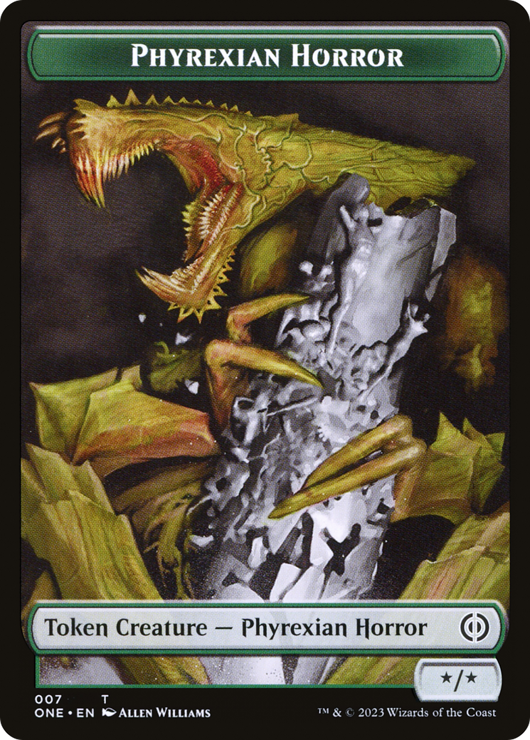 Magic: The Gathering - Phyrexian Horror Token - Phyrexia: All Will Be One Tokens