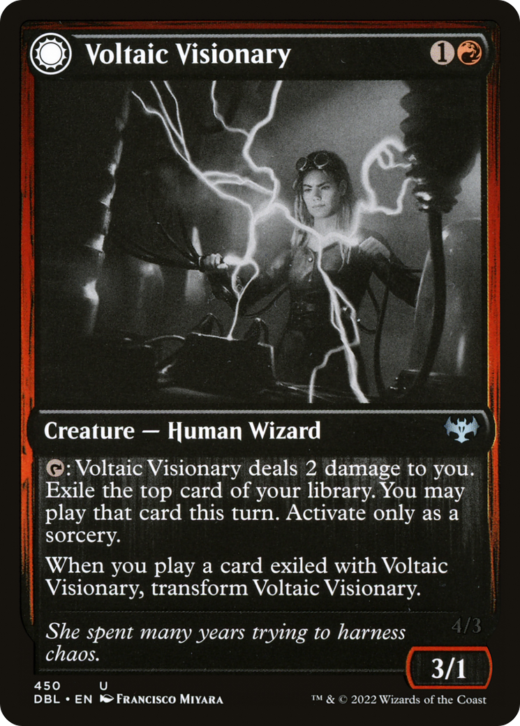 Magic: The Gathering - Voltaic Visionary // Volt-Charged Berserker Foil - Innistrad: Double Feature