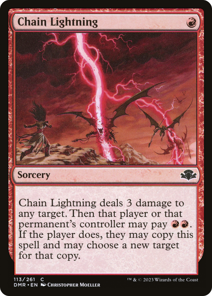 Magic: The Gathering - Chain Lightning Foil - Dominaria Remastered