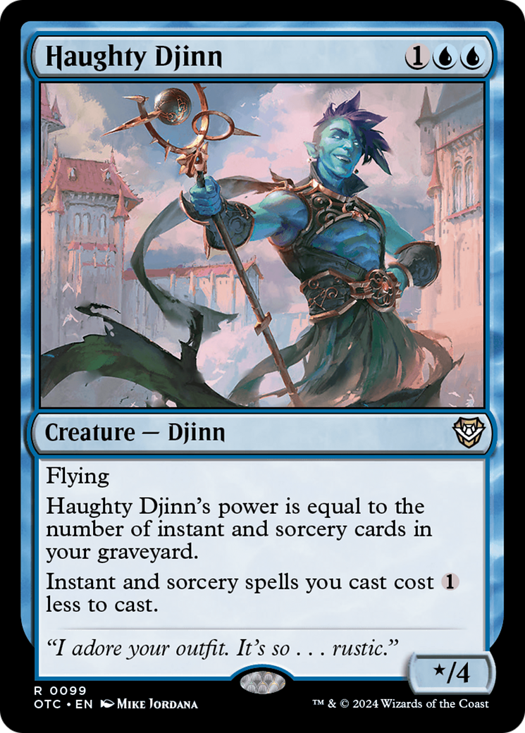 Magic: The Gathering - Haughty Djinn - Outlaws of Thunder Junction Commander