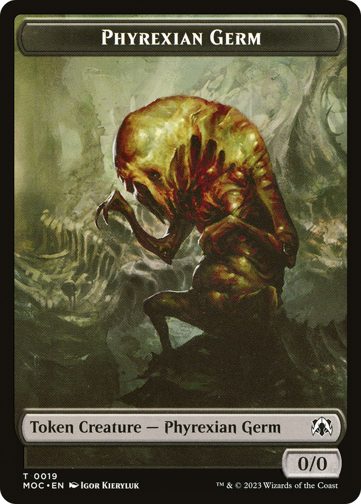 Magic: The Gathering - Phyrexian Germ Token - March of the Machine Commander Tokens
