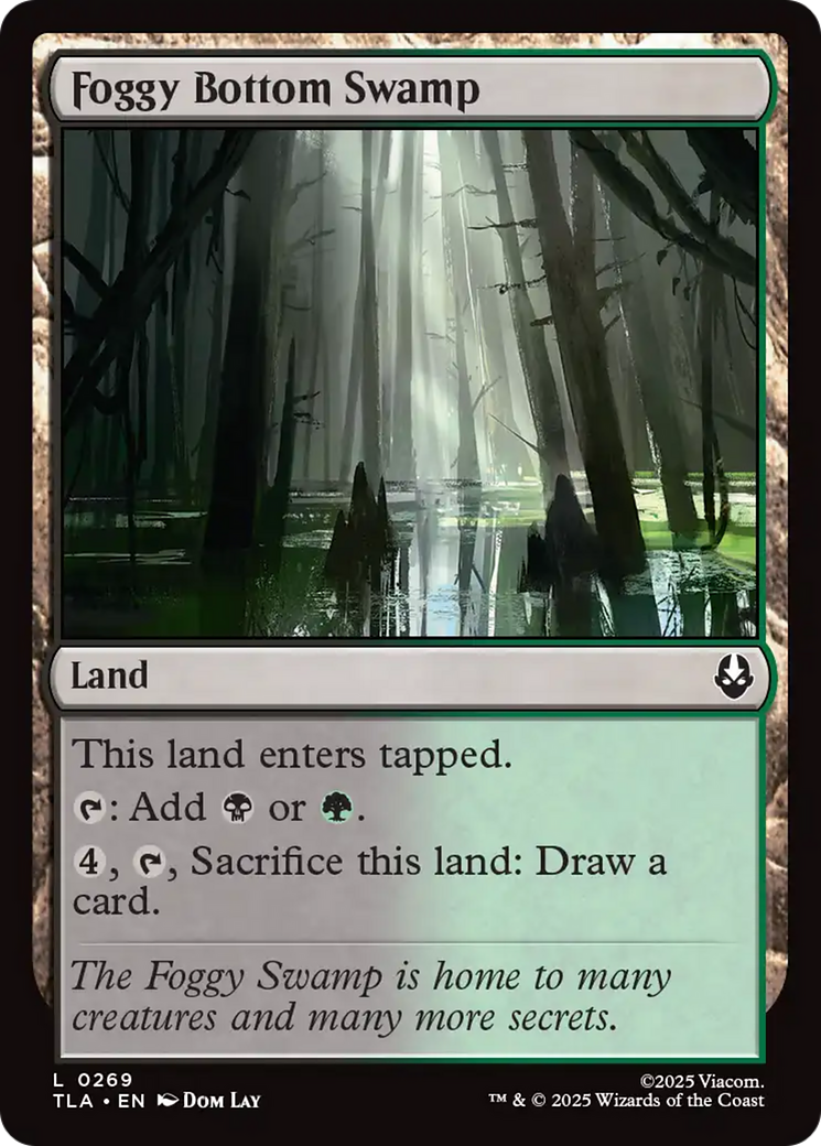 Magic: The Gathering - Foggy Bottom Swamp Foil - Avatar: The Last Airbender