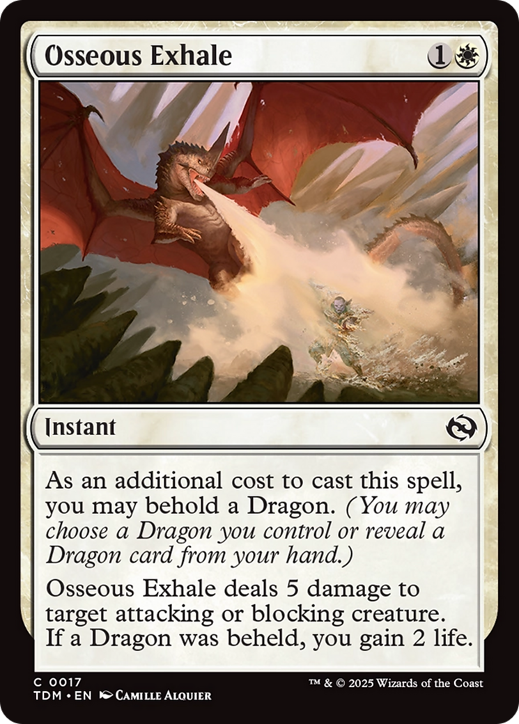 Magic: The Gathering - Osseous Exhale Foil - Tarkir: Dragonstorm