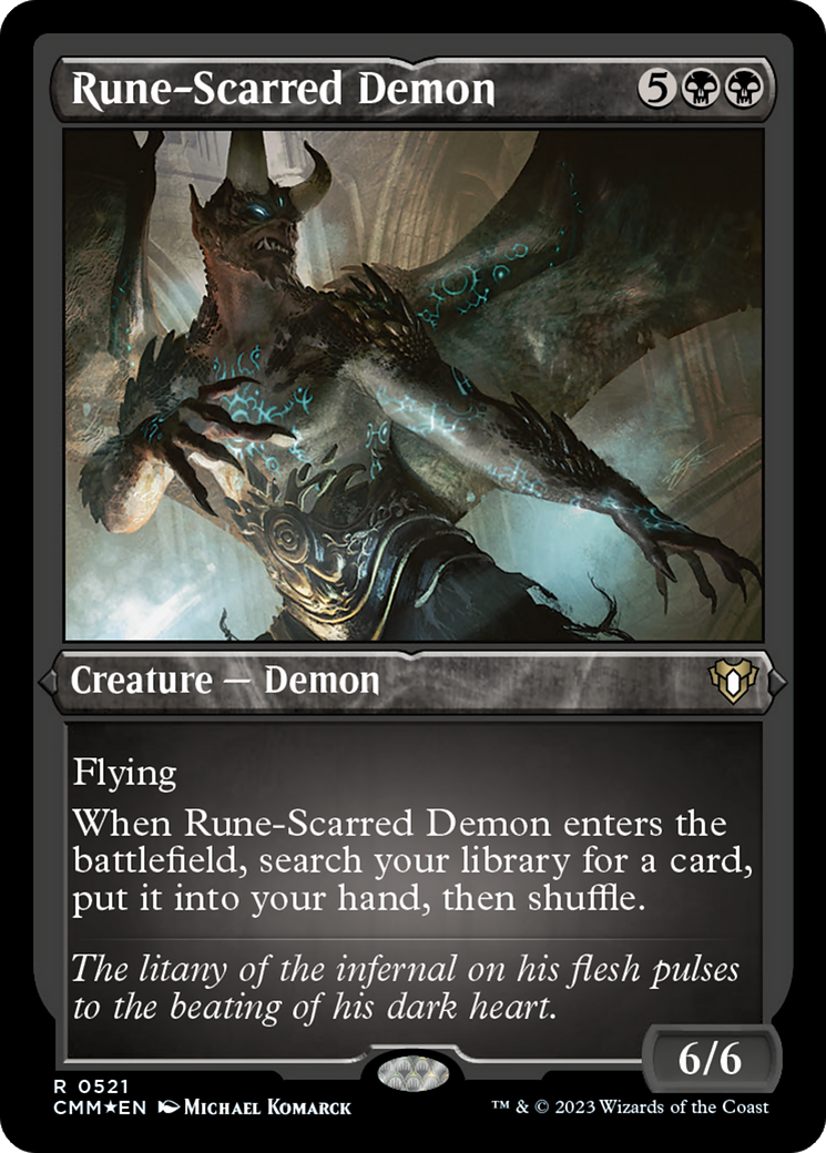 Magic: The Gathering - Rune-Scarred Demon Foil - Commander Masters