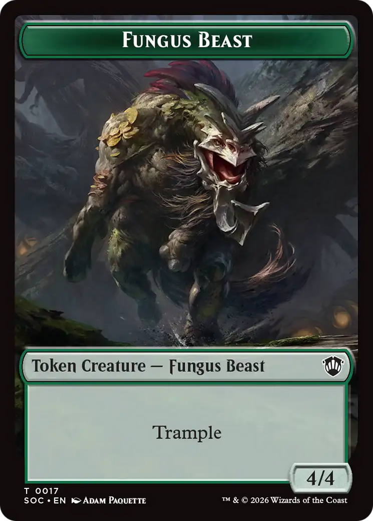 Magic: The Gathering - Fungus Beast Token - Secrets of Strixhaven Commander Tokens
