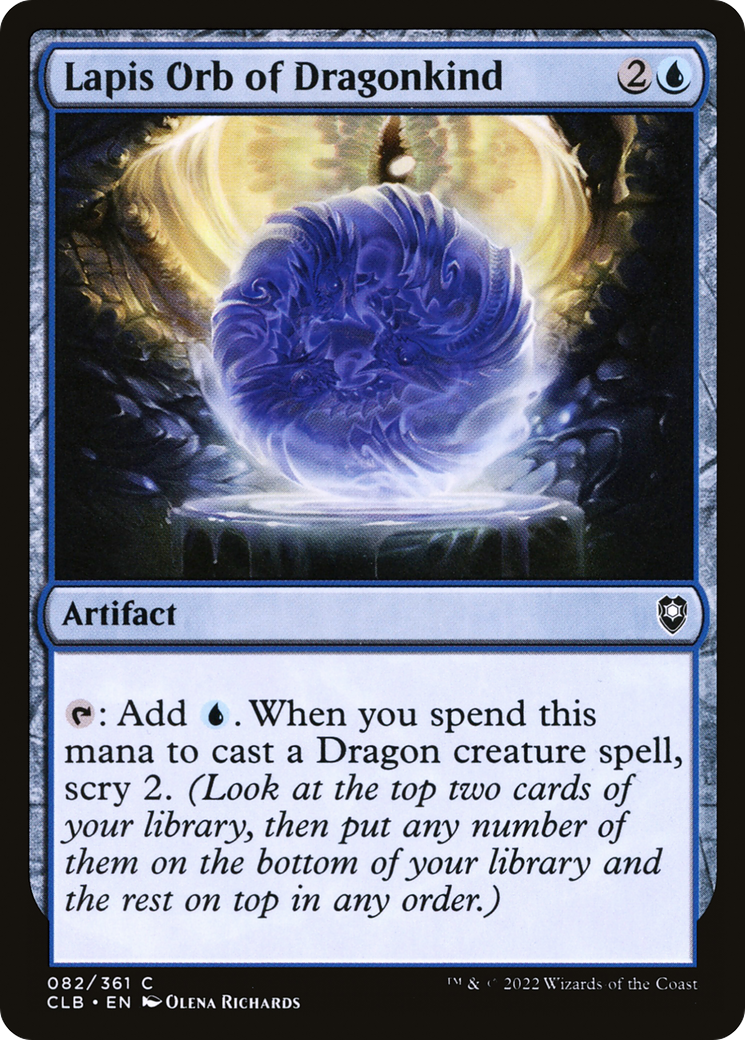 Magic: The Gathering - Lapis Orb of Dragonkind - Commander Legends: Battle for Baldur's Gate