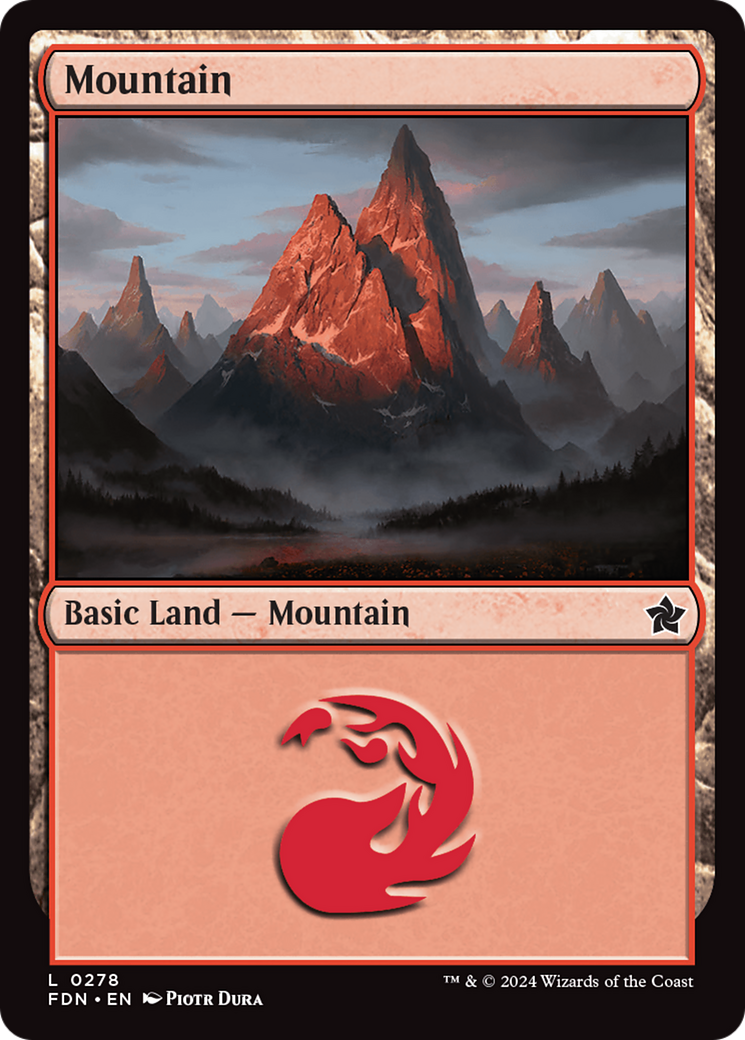 Magic: The Gathering - Mountain #278 Foil - Foundations
