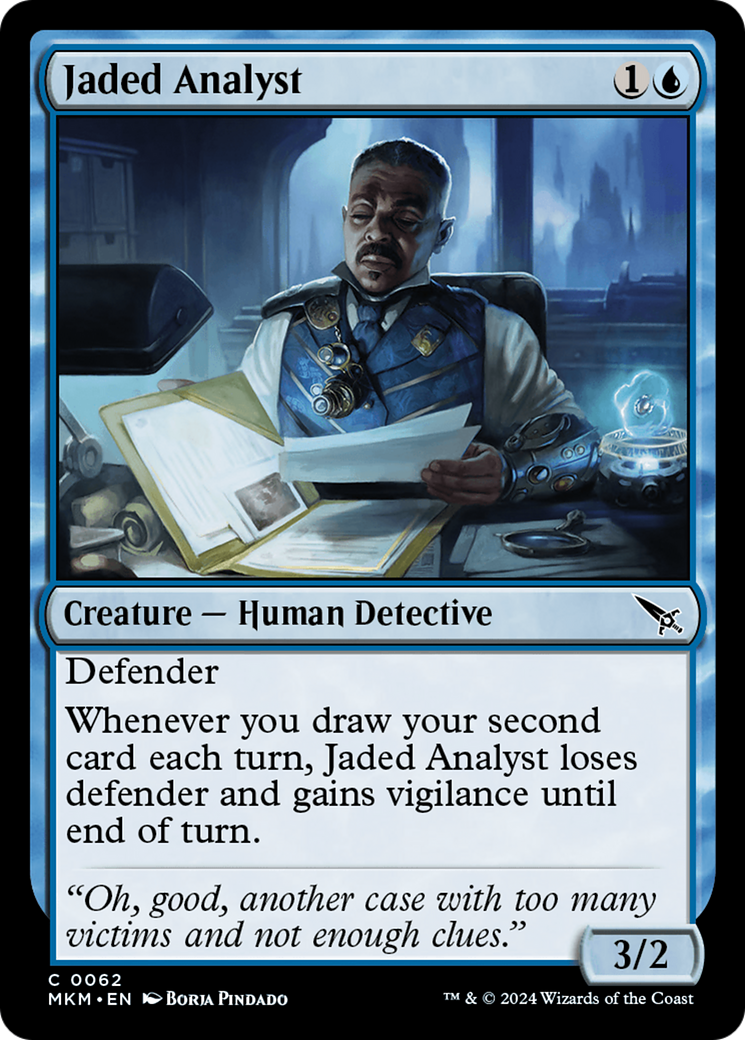 Magic: The Gathering - Jaded Analyst Foil - Murders at Karlov Manor