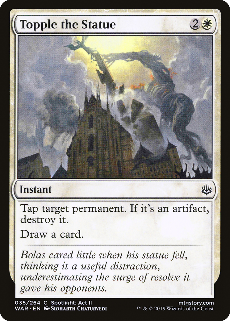 Magic: The Gathering - Topple the Statue Foil - War of the Spark