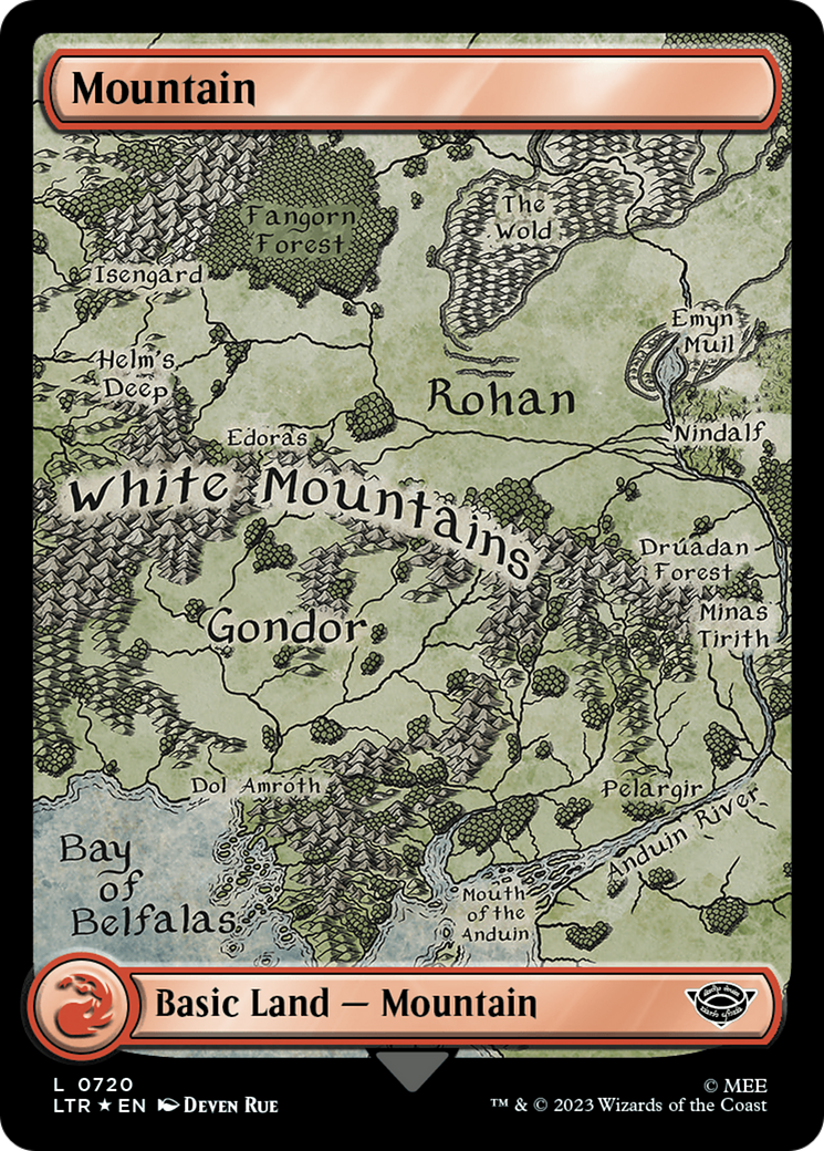 Magic: The Gathering - Mountain #720 Foil - The Lord of the Rings: Tales of Middle-earth