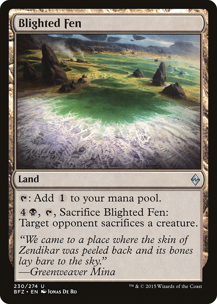 Magic: The Gathering - Blighted Fen Foil - Battle for Zendikar