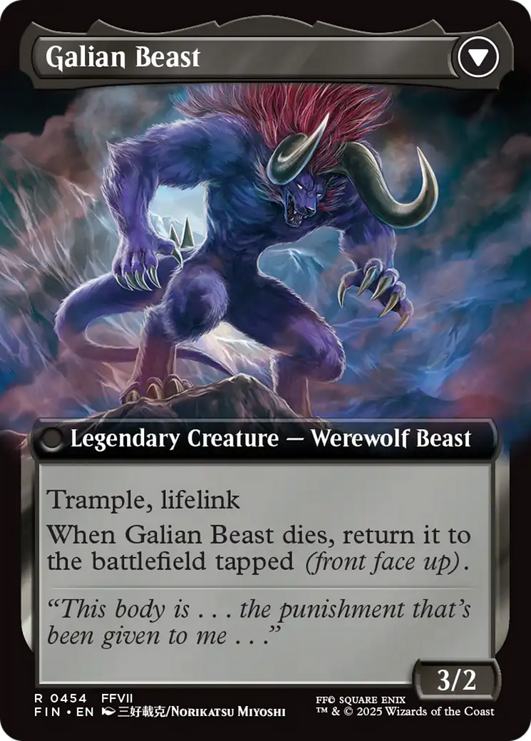 Magic: The Gathering - Vincent Valentine // Galian Beast Foil - Final Fantasy