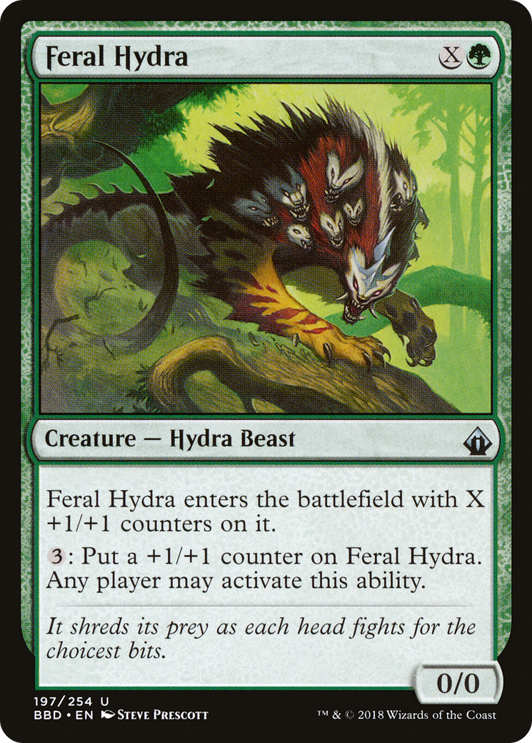 Magic: The Gathering - Feral Hydra Foil - Battlebond