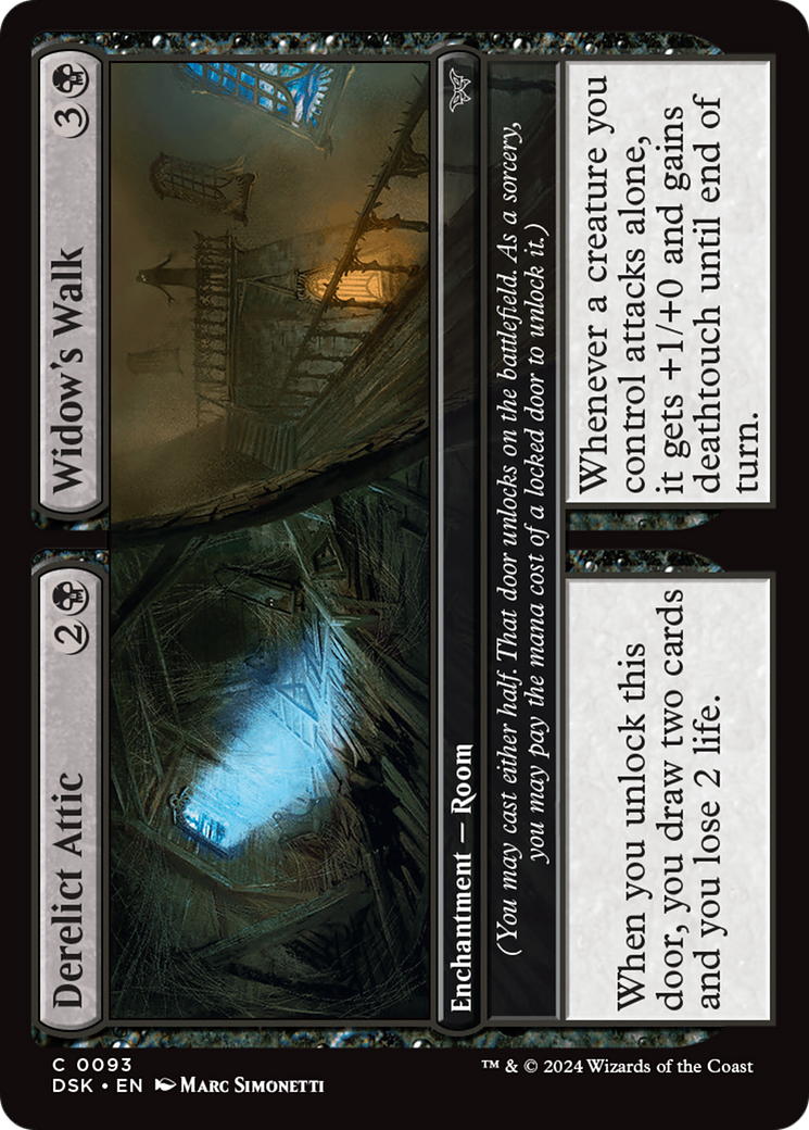 Magic: The Gathering - Derelict Attic // Widow's Walk Foil - Duskmourn: House of Horror