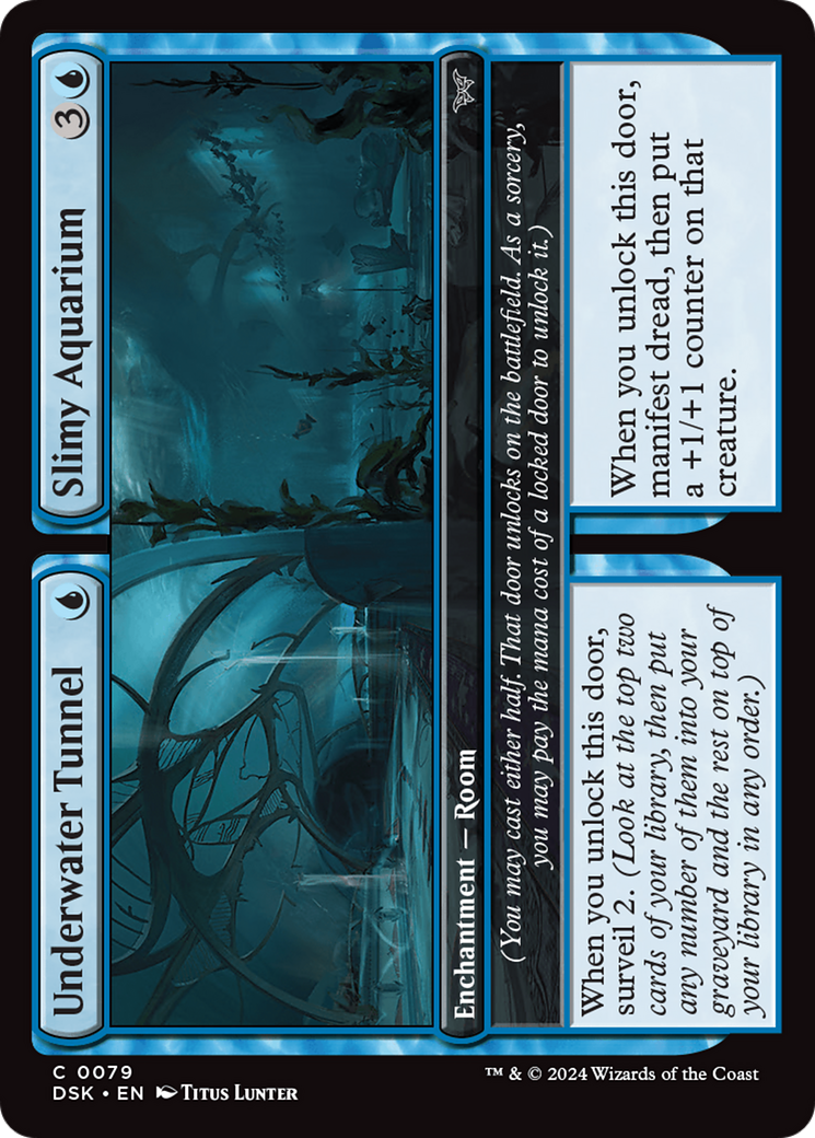 Magic: The Gathering - Underwater Tunnel // Slimy Aquarium Foil - Duskmourn: House of Horror