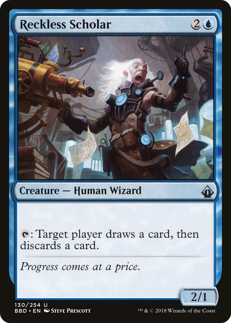 Magic: The Gathering - Reckless Scholar Foil - Battlebond