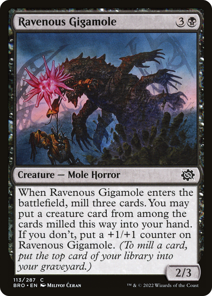 Magic: The Gathering - Ravenous Gigamole Foil - The Brothers' War