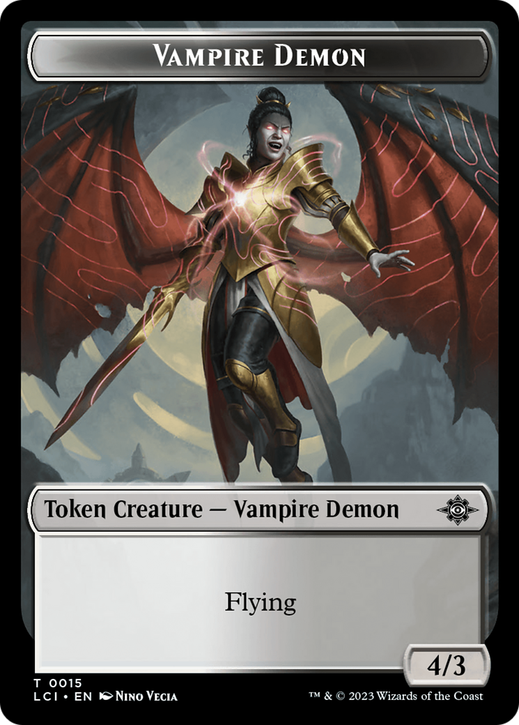 Magic: The Gathering - Vampire Demon Token - The Lost Caverns of Ixalan Tokens