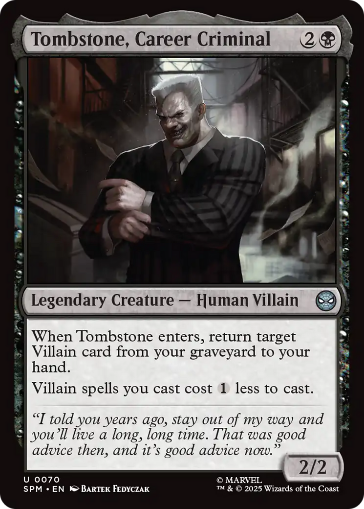 Magic: The Gathering - Tombstone, Career Criminal Foil - Marvel's Spider-Man