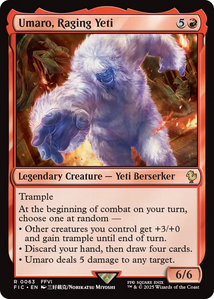 Magic: The Gathering - Umaro, Raging Yeti - Final Fantasy Commander