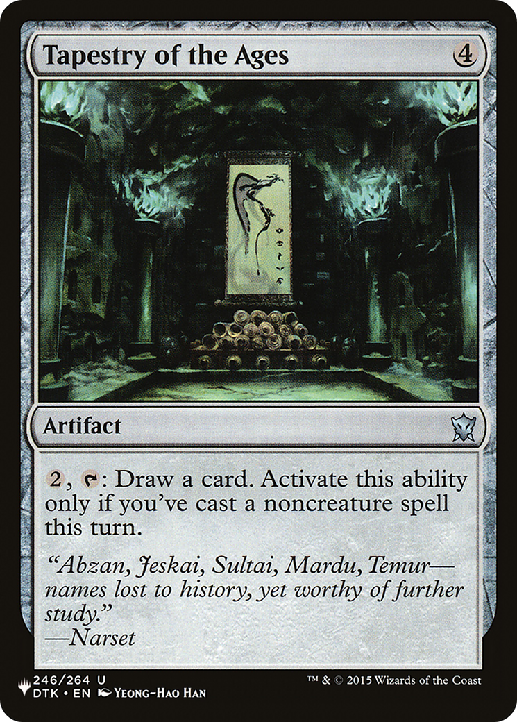 Magic: The Gathering - Tapestry of the Ages - The List