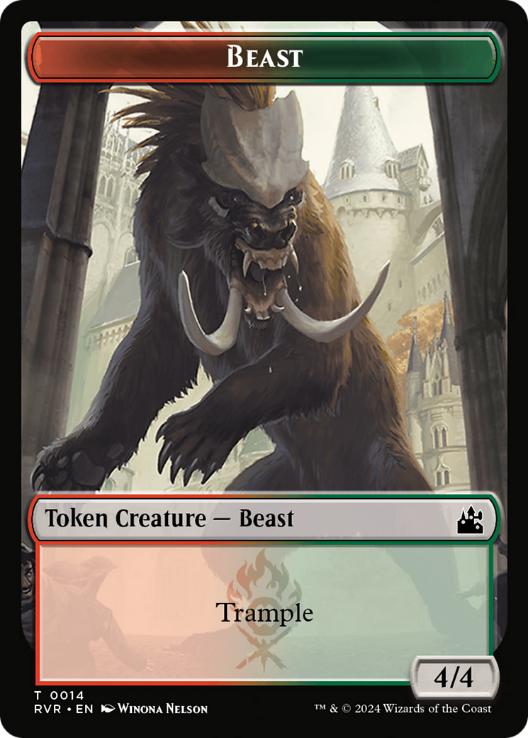 Magic: The Gathering - Beast Token - Ravnica Remastered Tokens
