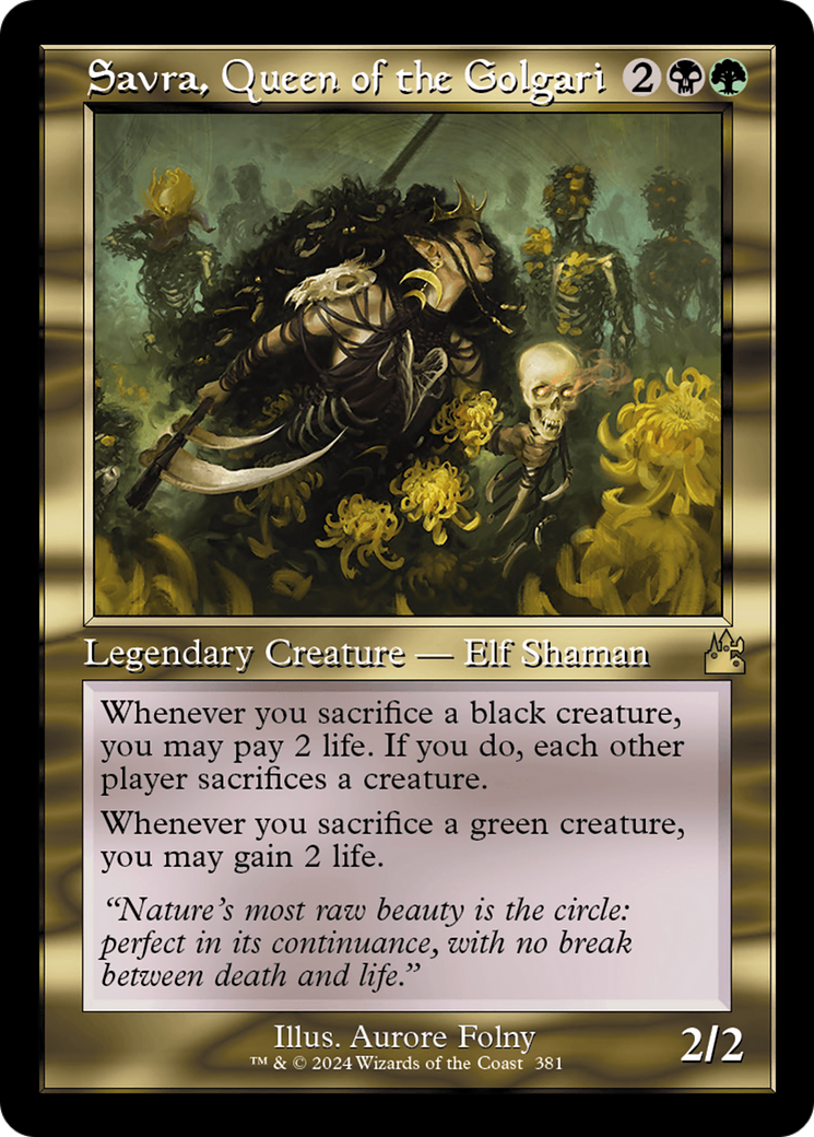 Magic: The Gathering - Savra, Queen of the Golgari Foil - Ravnica Remastered