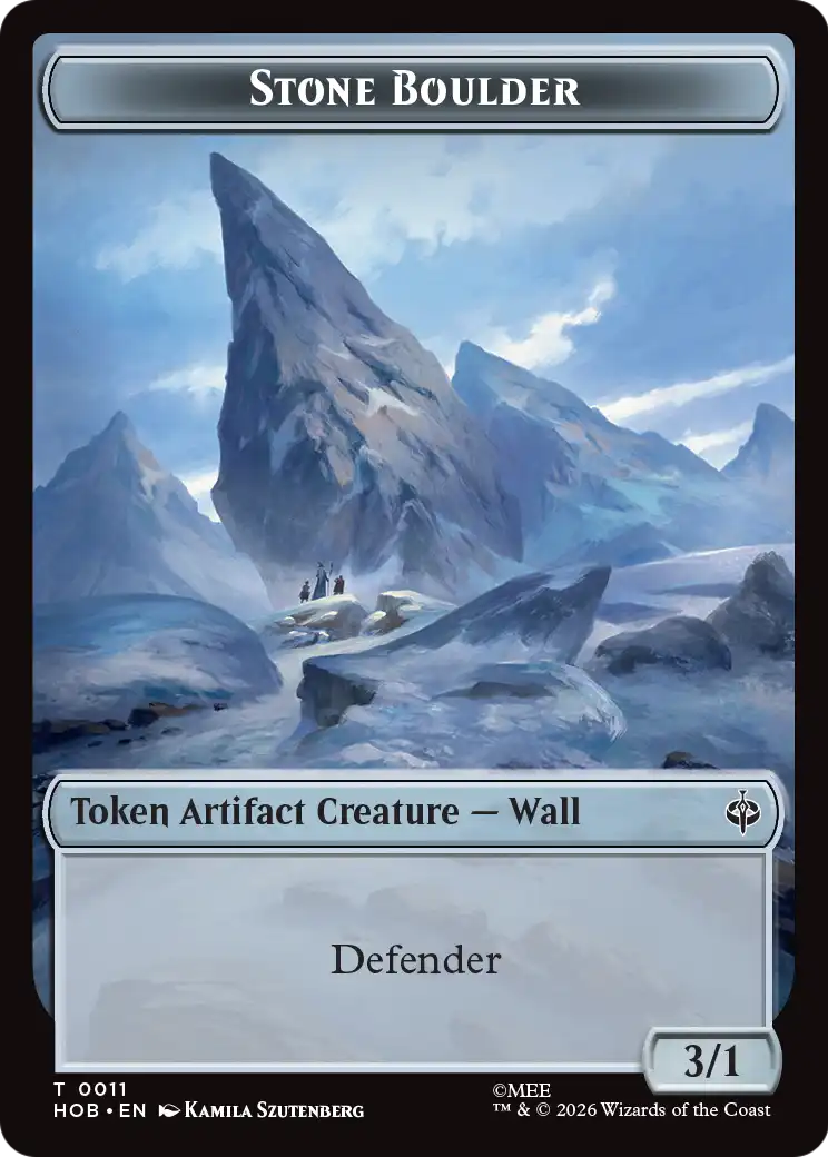 Magic: The Gathering - Stone Boulder Token - The Hobbit Tokens