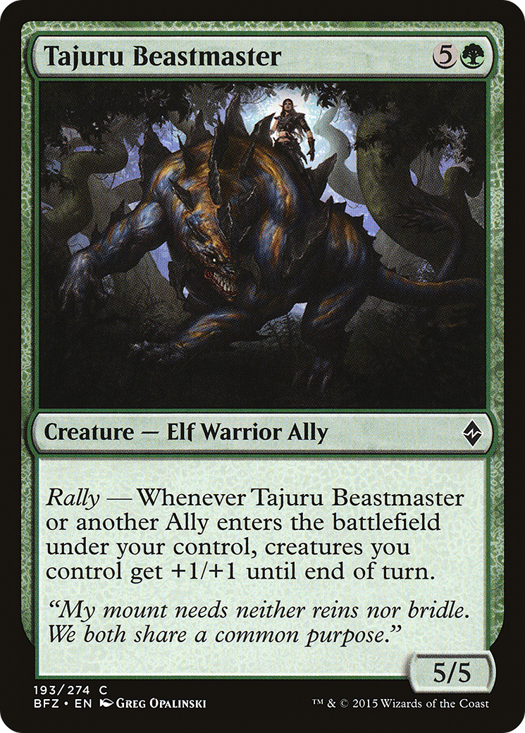 Magic: The Gathering - Tajuru Beastmaster Foil - Battle for Zendikar