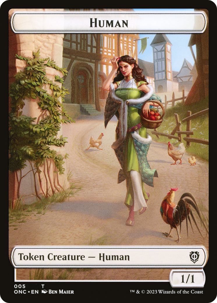 Magic: The Gathering - Human Token - Phyrexia: All Will Be One Commander Tokens