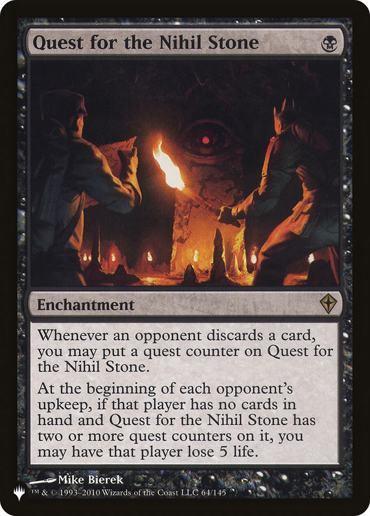 Magic: The Gathering - Quest for the Nihil Stone - The List