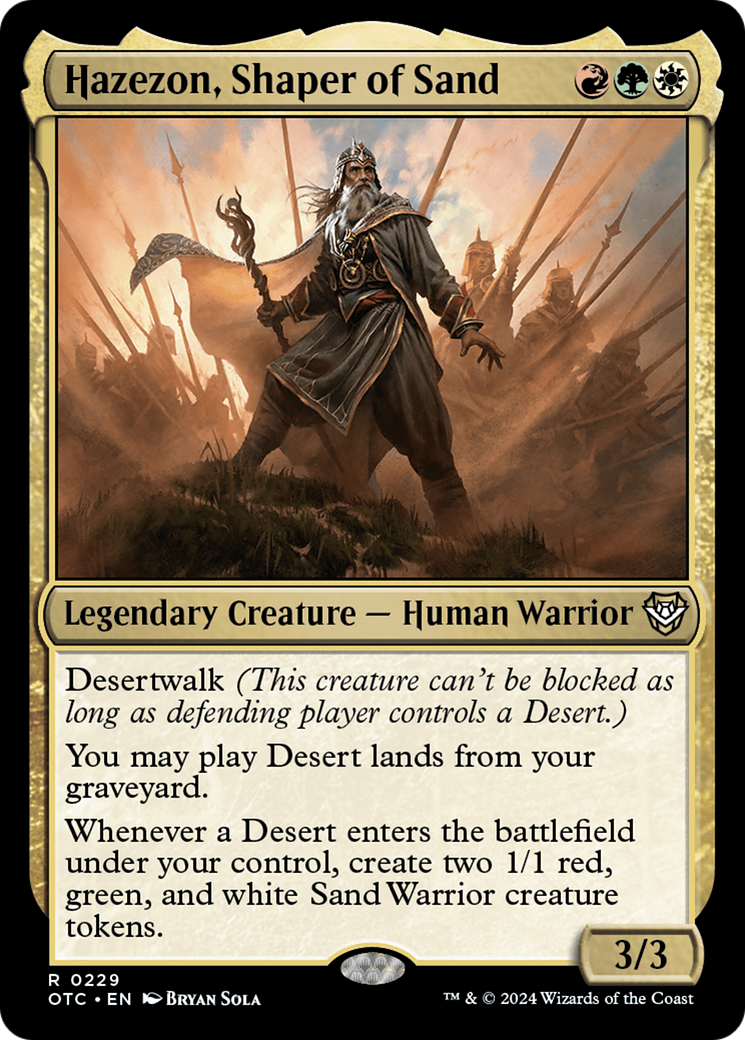 Magic: The Gathering - Hazezon, Shaper of Sand - Outlaws of Thunder Junction Commander