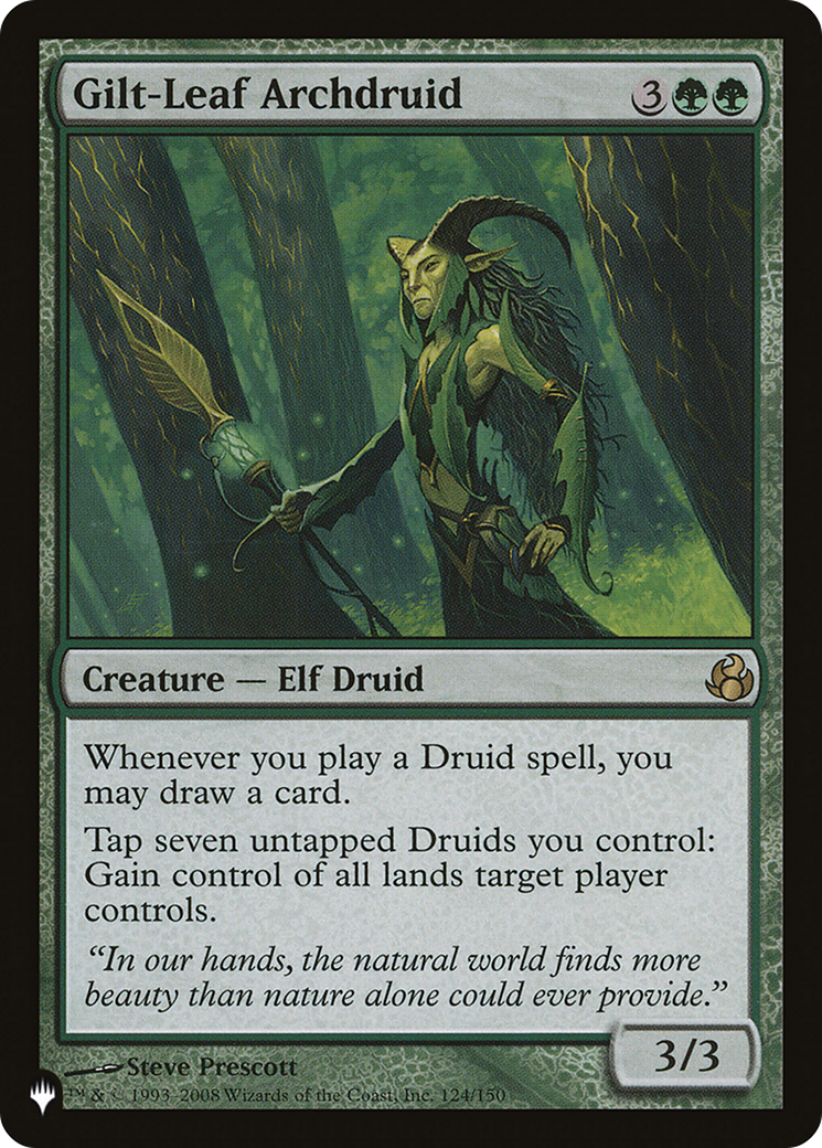Magic: The Gathering - Gilt-Leaf Archdruid - The List