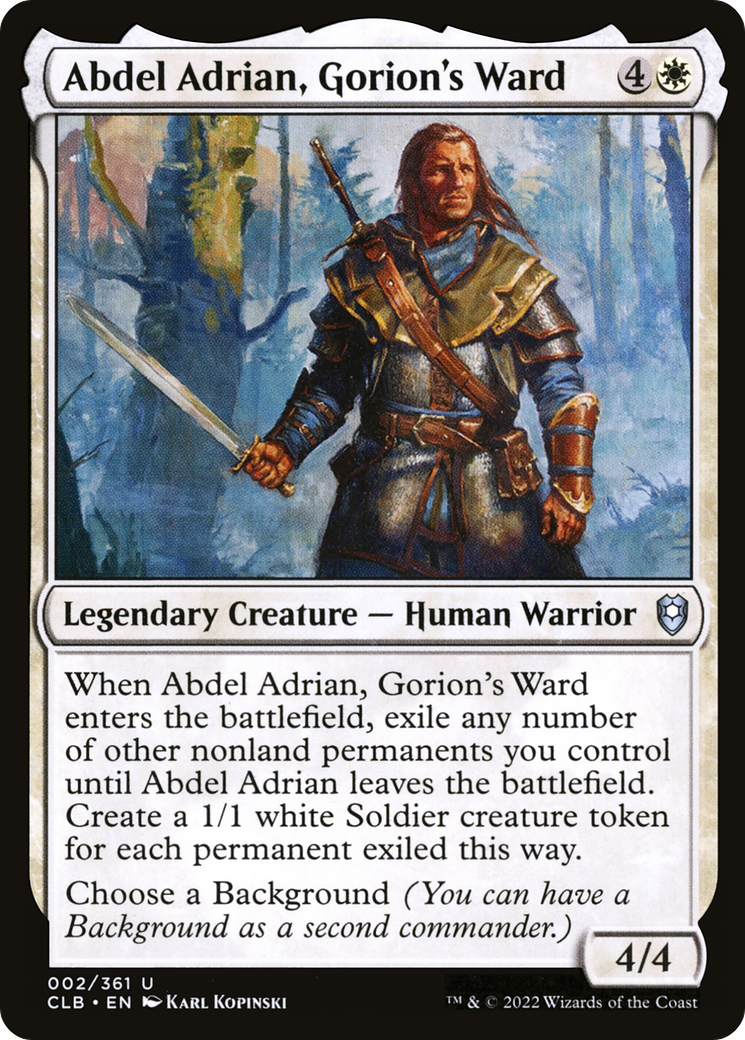 Magic: The Gathering - Abdel Adrian, Gorion's Ward - Commander Legends: Battle for Baldur's Gate