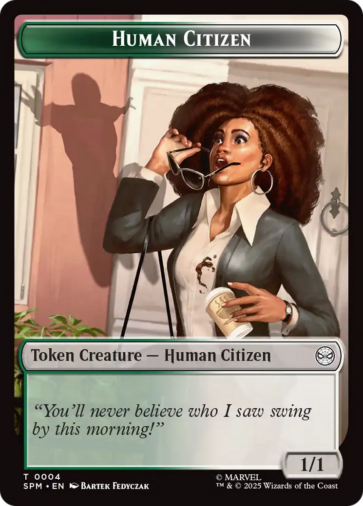 Magic: The Gathering - Human Citizen Token - Marvel's Spider-Man Tokens
