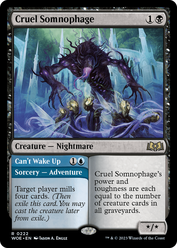 Magic: The Gathering - Cruel Somnophage // Can't Wake Up Foil - Wilds of Eldraine