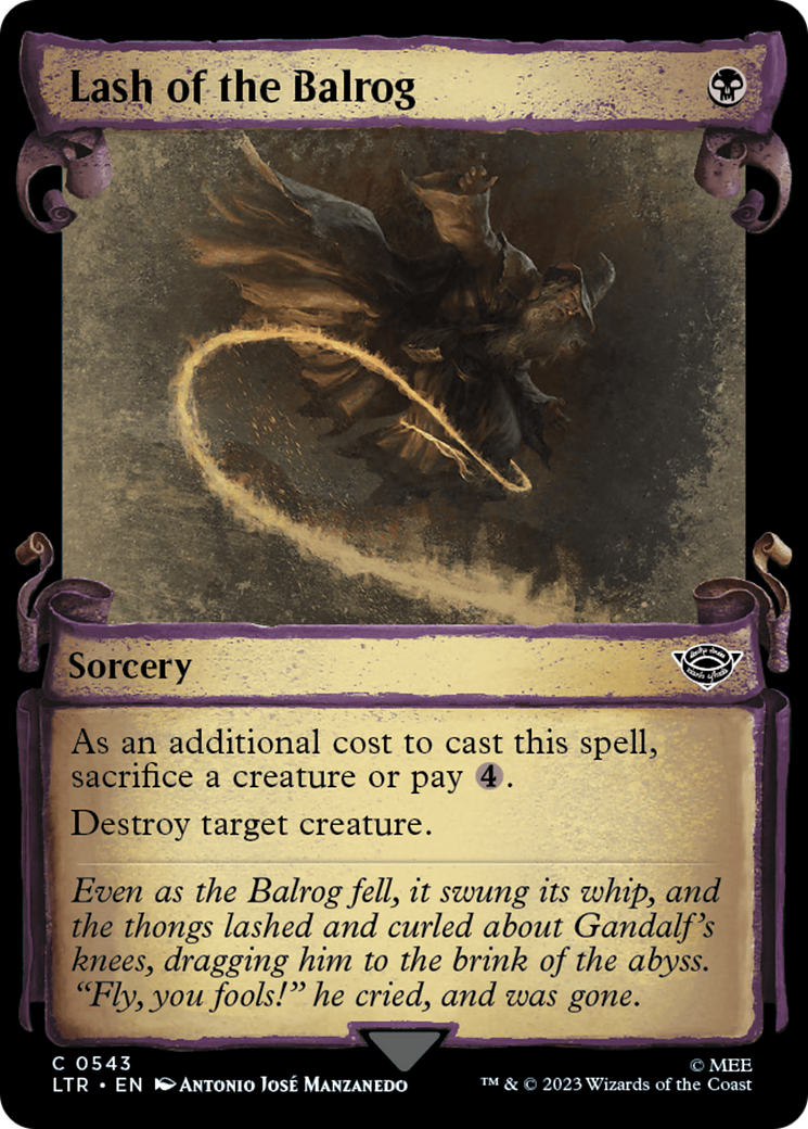 Magic: The Gathering - Lash of the Balrog Foil - The Lord of the Rings: Tales of Middle-earth
