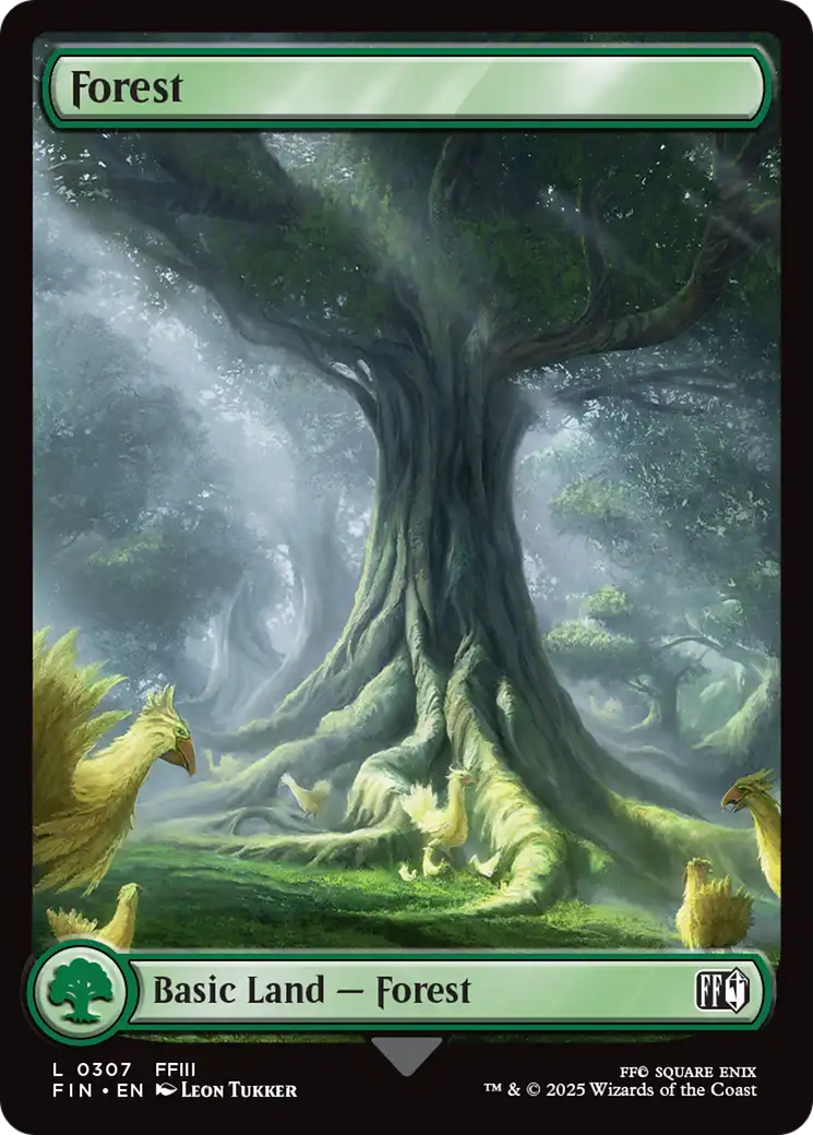 Magic: The Gathering - Forest #307 Foil - Final Fantasy