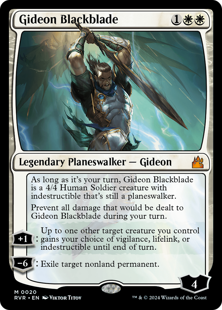 Magic: The Gathering - Gideon Blackblade Foil - Ravnica Remastered