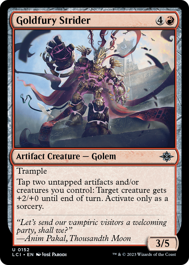 Magic: The Gathering - Goldfury Strider Foil - The Lost Caverns of Ixalan