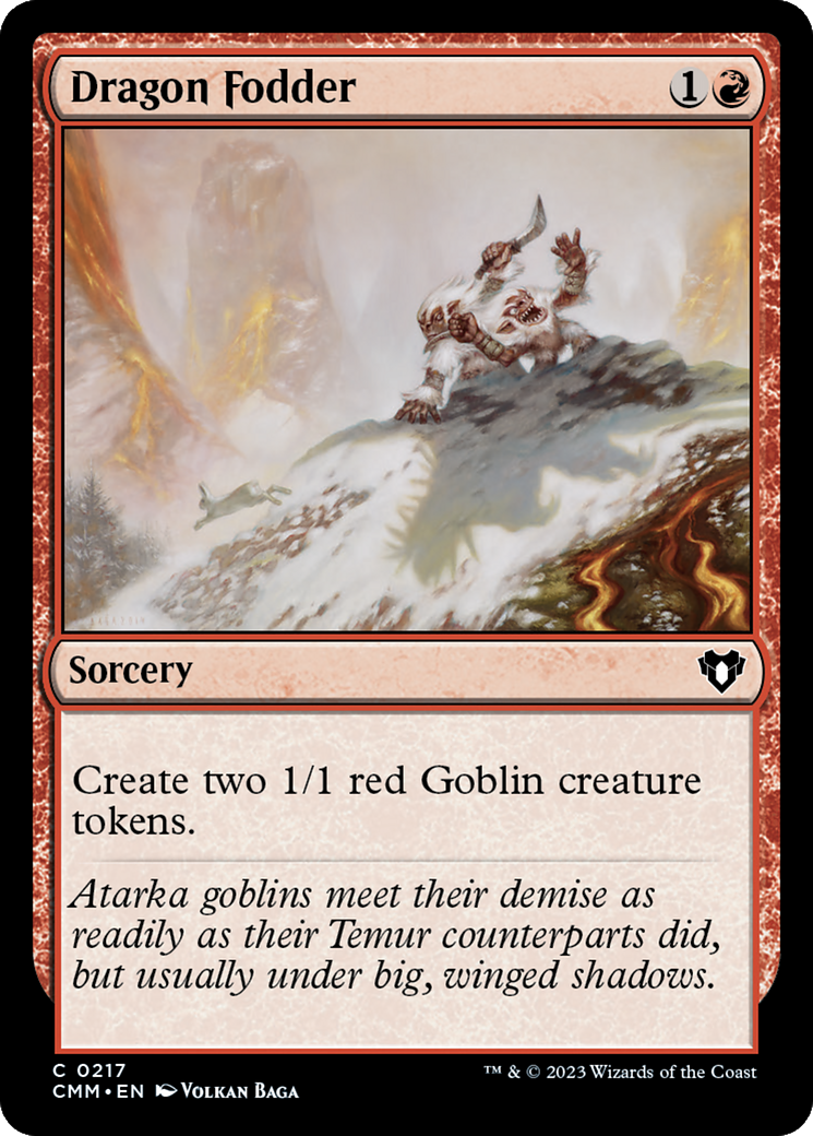 Magic: The Gathering - Dragon Fodder Foil - Commander Masters