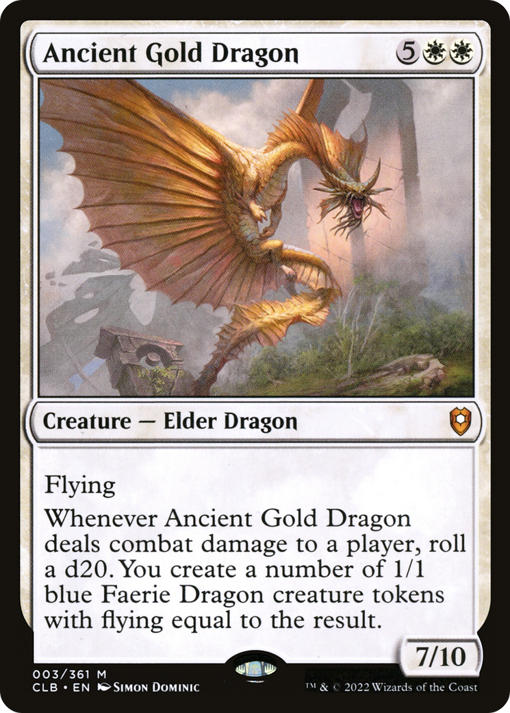 Magic: The Gathering - Ancient Gold Dragon - Commander Legends: Battle for Baldur's Gate