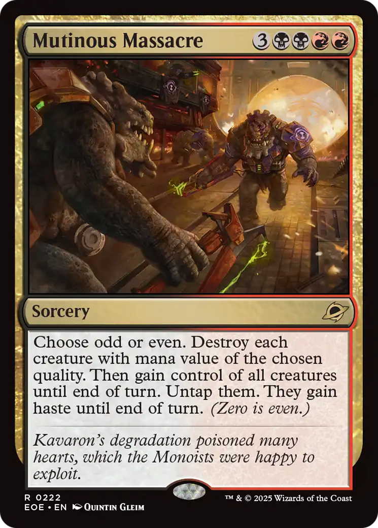 Magic: The Gathering - Mutinous Massacre Foil - Edge of Eternities