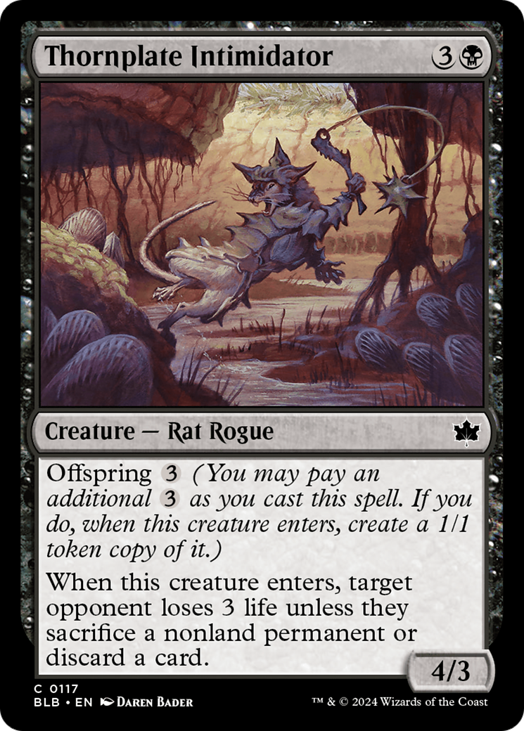 Magic: The Gathering - Thornplate Intimidator Foil - Bloomburrow