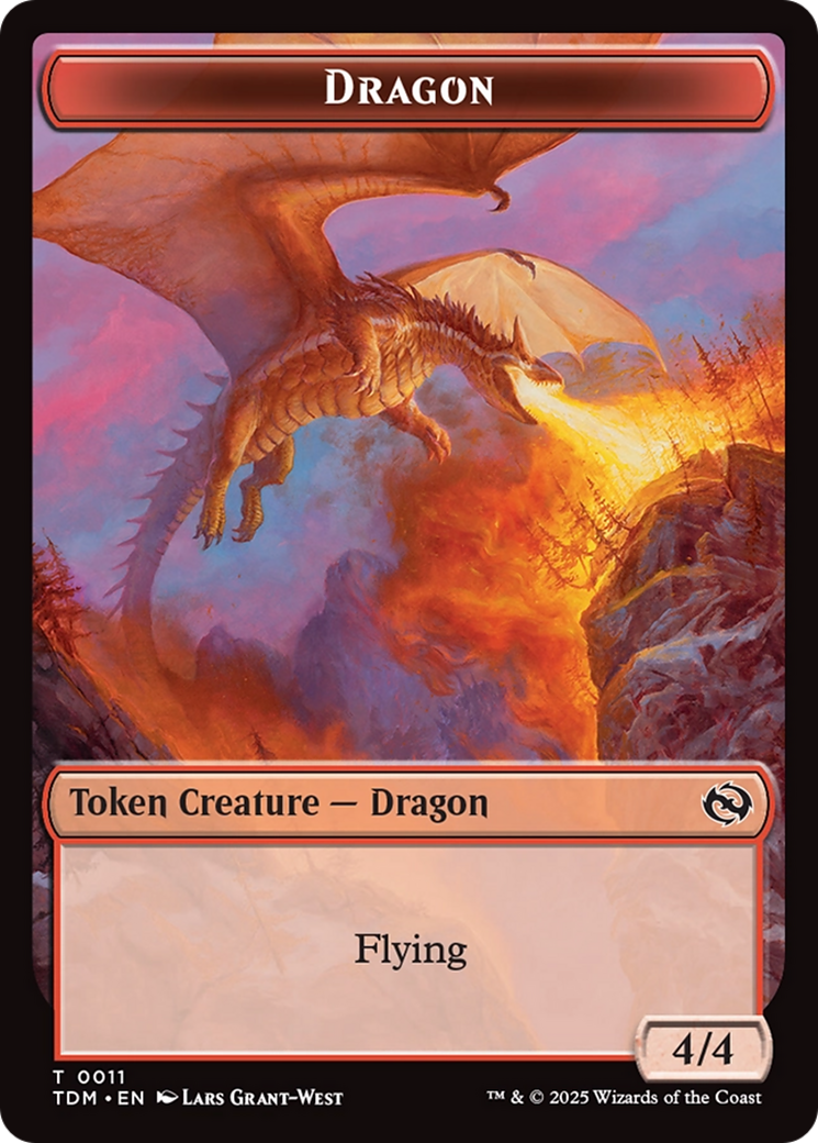 Magic: The Gathering - Dragon Token - Tarkir: Dragonstorm Tokens
