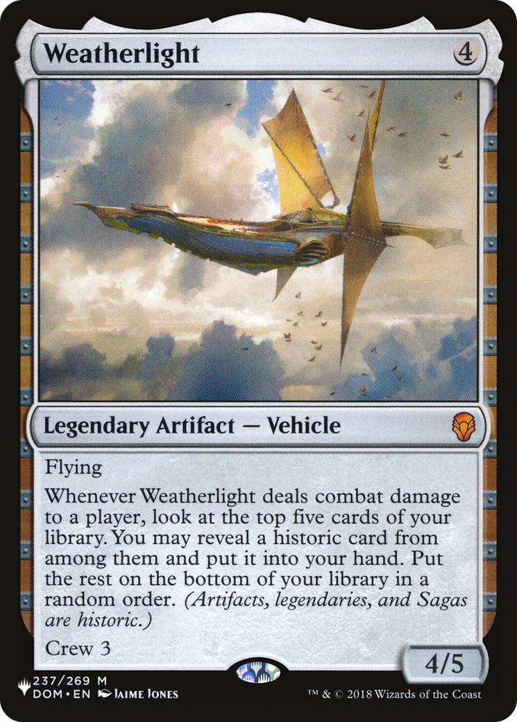 Magic: The Gathering - Weatherlight - The List