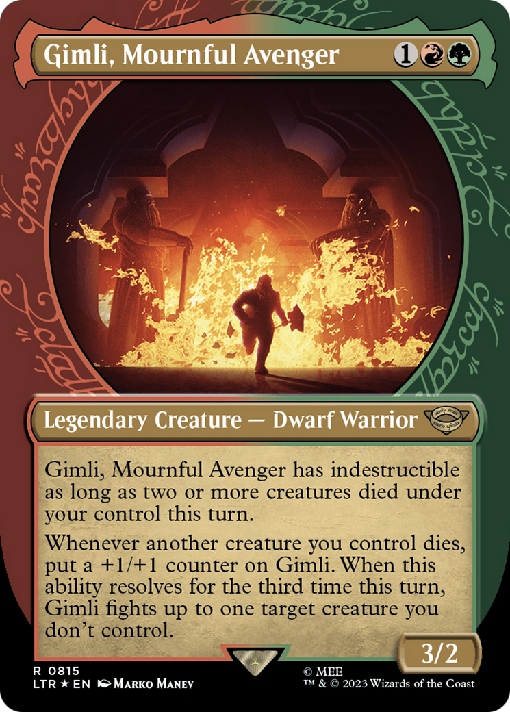 Magic: The Gathering - Gimli, Mournful Avenger Foil - The Lord of the Rings: Tales of Middle-earth