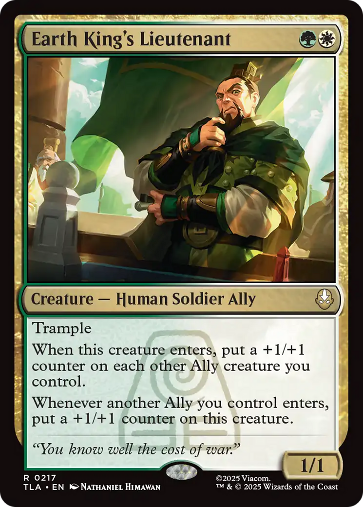 Magic: The Gathering - Earth King's Lieutenant Foil - Avatar: The Last Airbender