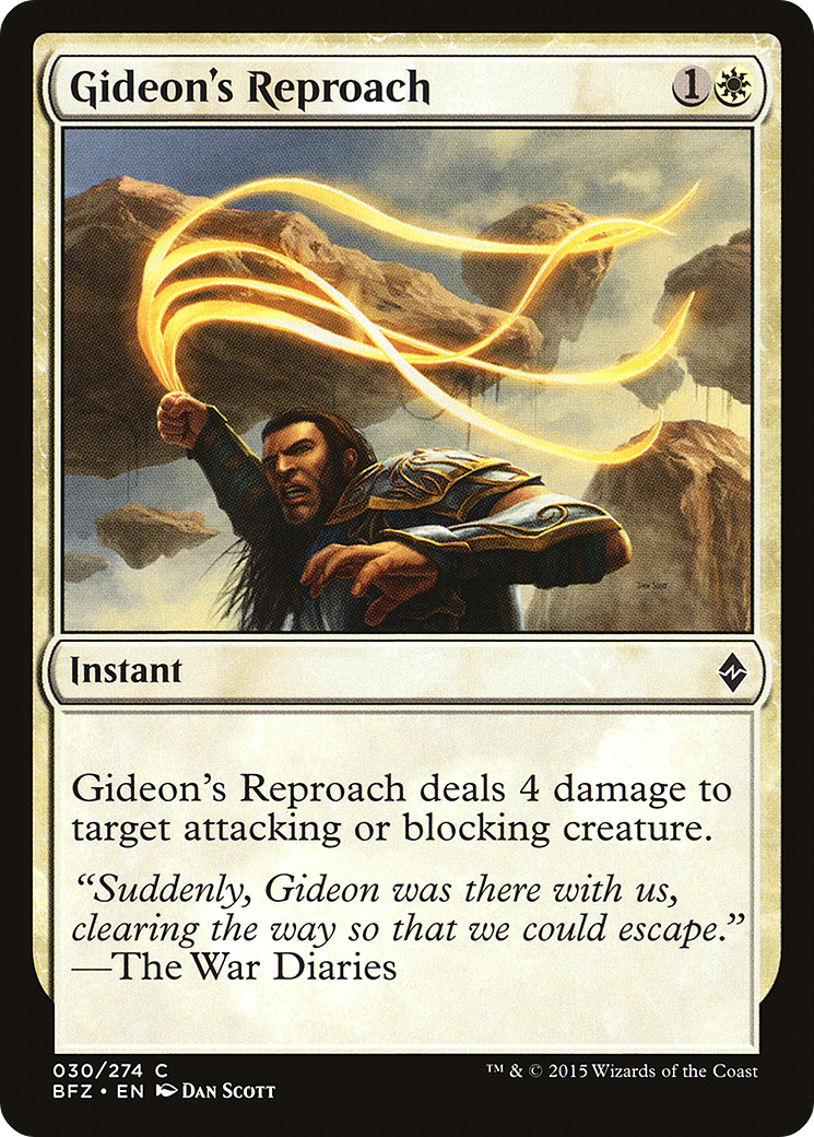Magic: The Gathering - Gideon's Reproach Foil - Battle for Zendikar